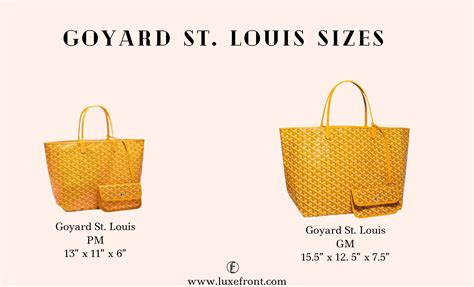 goyard st louis tote pouch|Goyard size pm or gm.